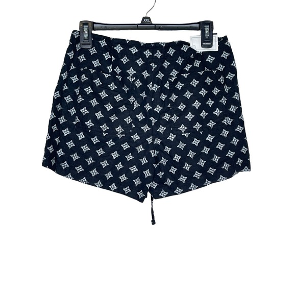 Gap Women Shorts Linen Casual Drawstring Waist Diamond Pattern Black Size 4 NWT - Picture 11 of 11